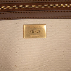 Zucca Canvas Embroidered Baguette Satchel