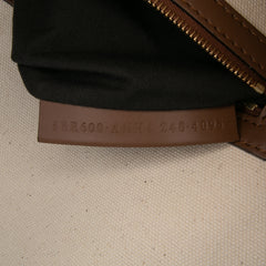 Zucca Canvas Embroidered Baguette Satchel