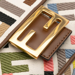 Zucca Canvas Embroidered Baguette Satchel