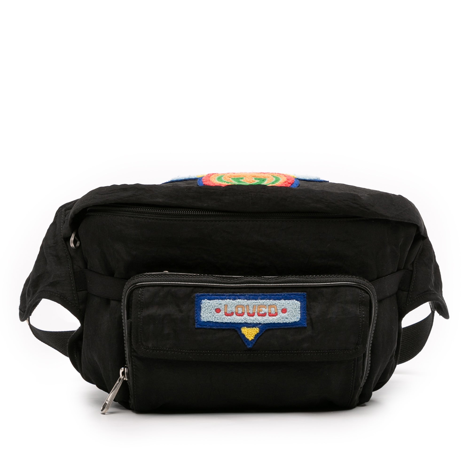 Nylon 80s Patch Convertible Belt Bag