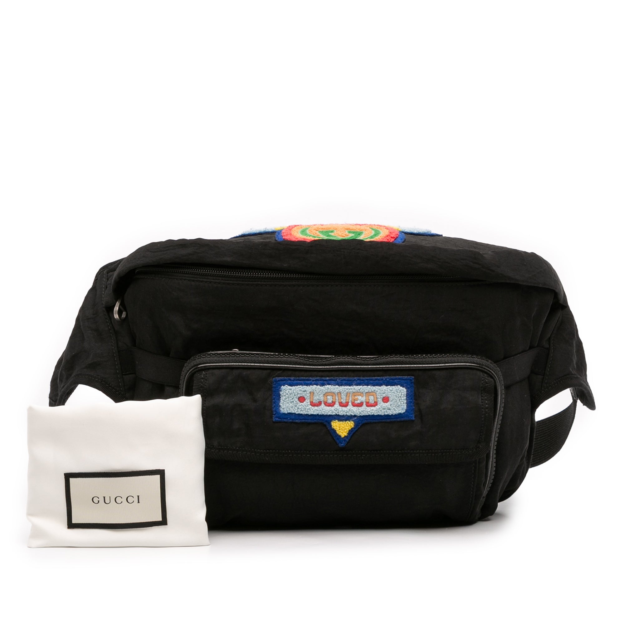 Nylon 80s Patch Convertible Belt Bag