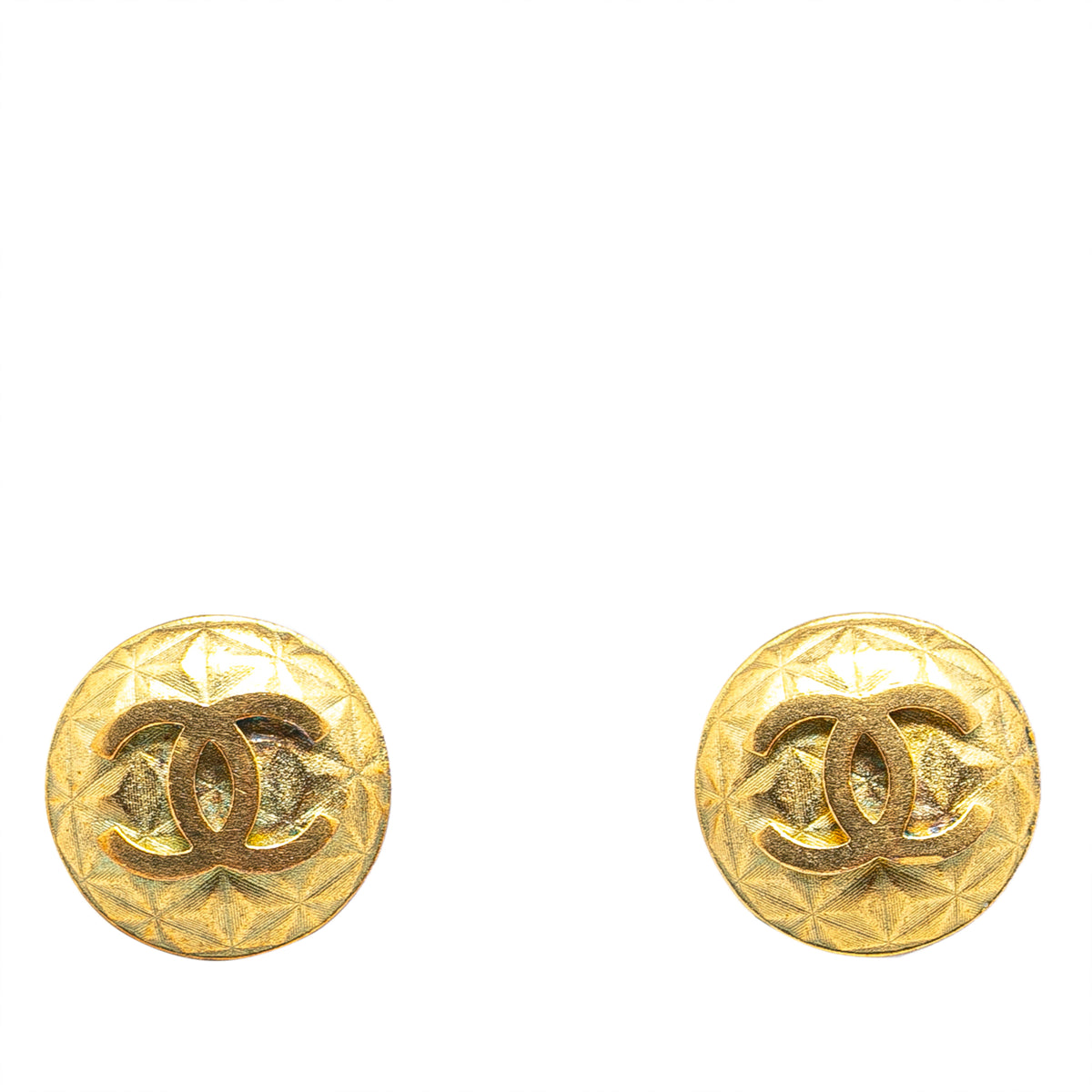 Gold Plated CC Clip On Earrings