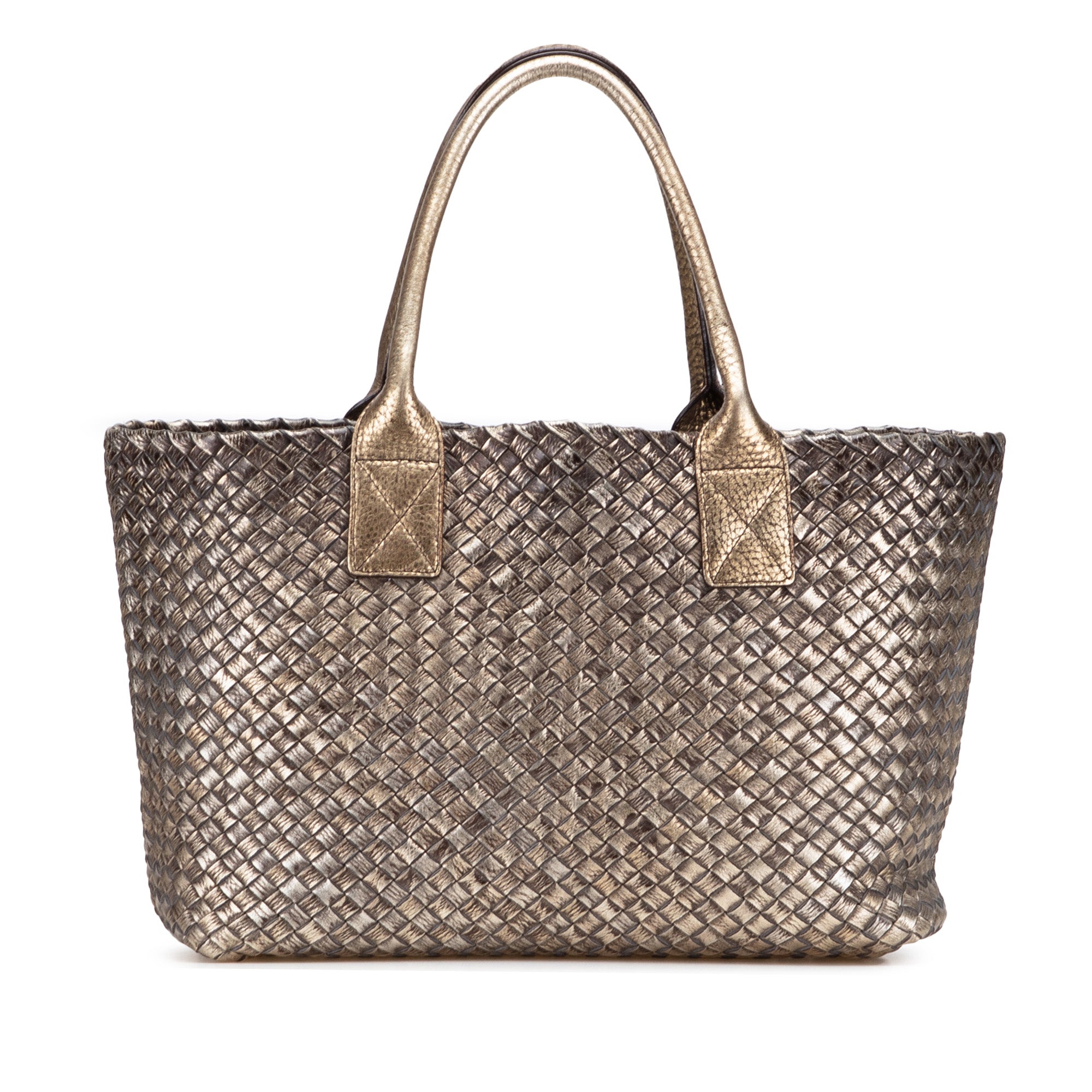 Medium Lambskin Intreccio Cabat Tote