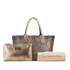 Medium Lambskin Intreccio Cabat Tote