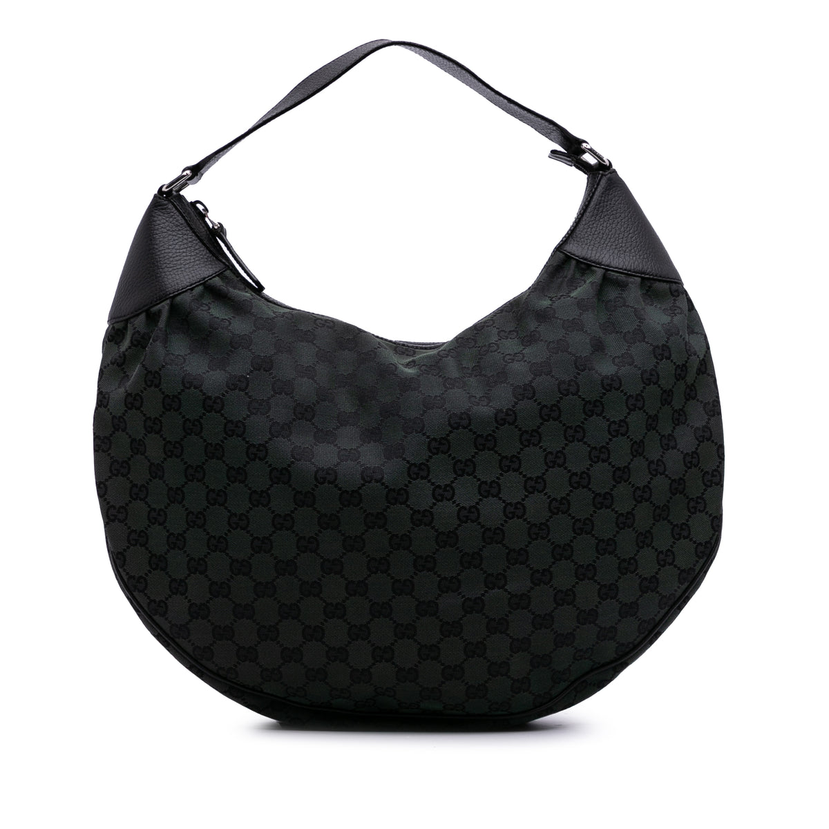 Large GG Canvas Half Moon Hobo