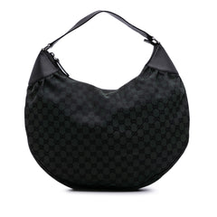 Large GG Canvas Half Moon Hobo