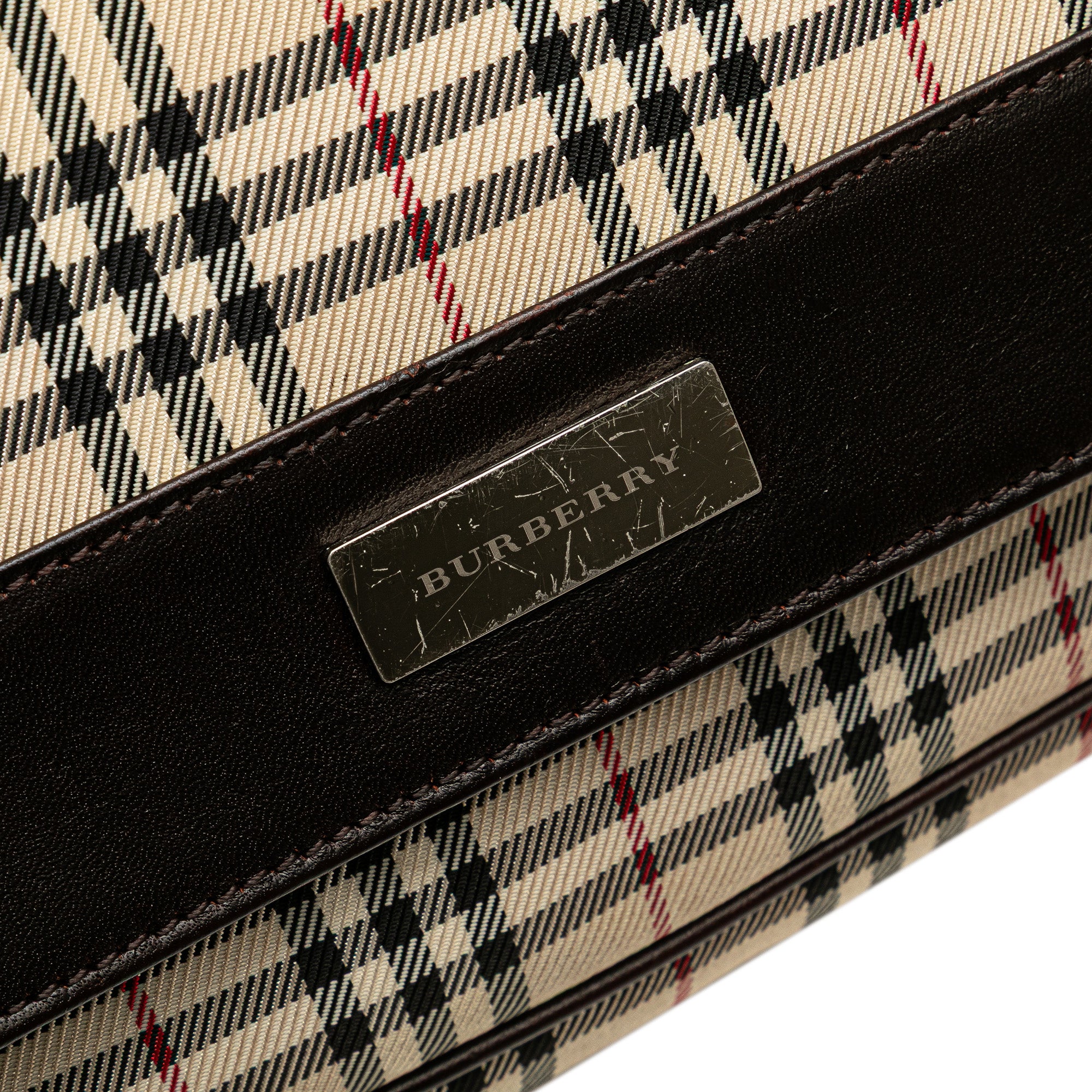House Check Canvas Flap Crossbody