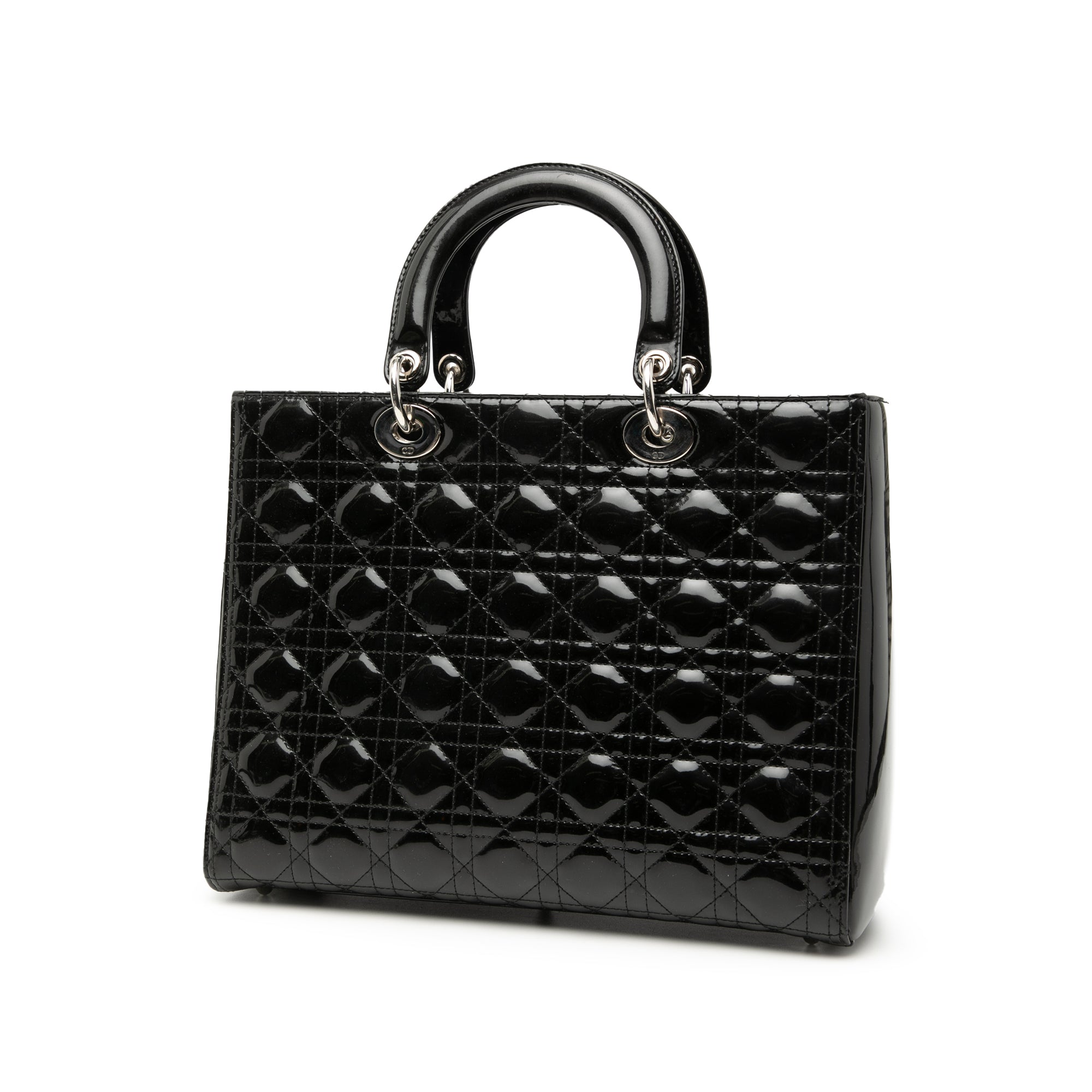 Large Patent Cannage Lady Dior