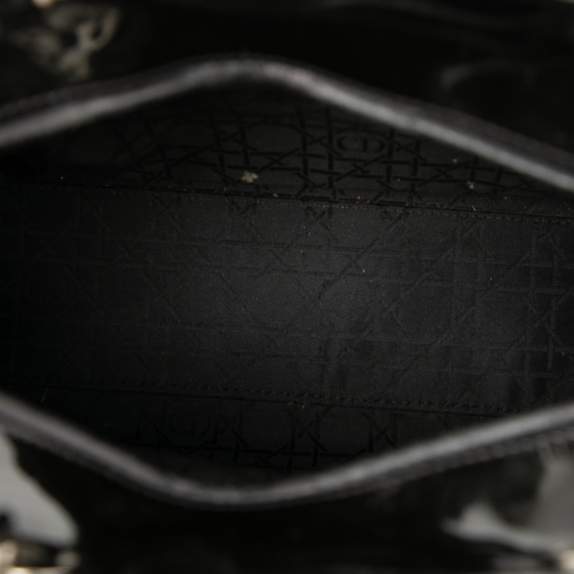 Large Patent Cannage Lady Dior