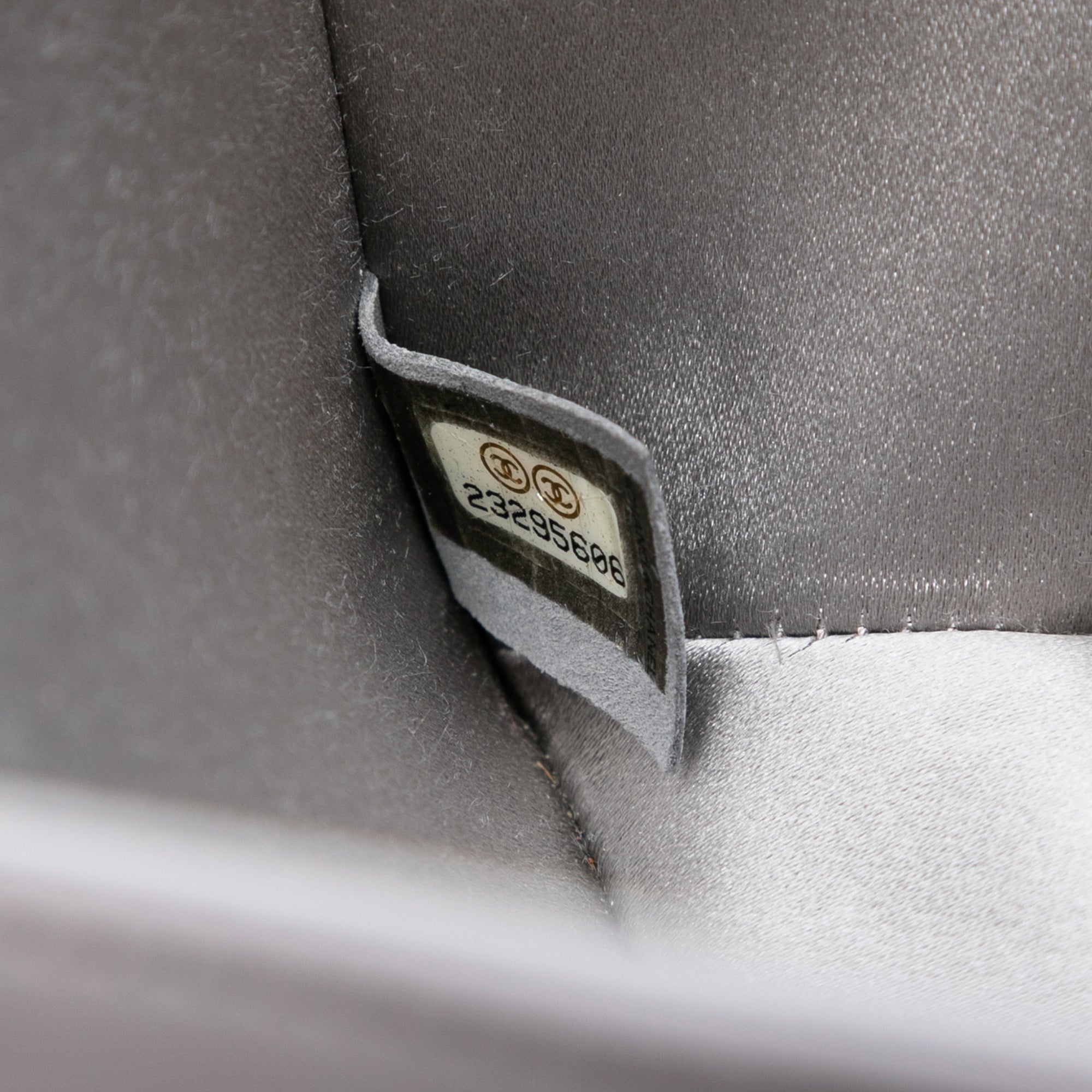 Small Lambskin Chocolate Bar CC Piercing Studded Chain Flap