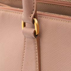 Large Saffiano Lux Galleria Double Zip Satchel