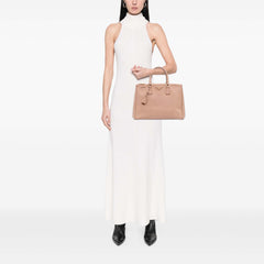 Large Saffiano Lux Galleria Double Zip Satchel