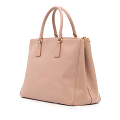 Large Saffiano Lux Galleria Double Zip Satchel