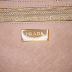 Large Saffiano Lux Galleria Double Zip Satchel