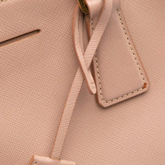 Large Saffiano Lux Galleria Double Zip Satchel