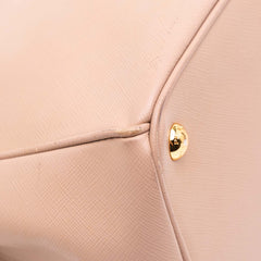 Large Saffiano Lux Galleria Double Zip Satchel