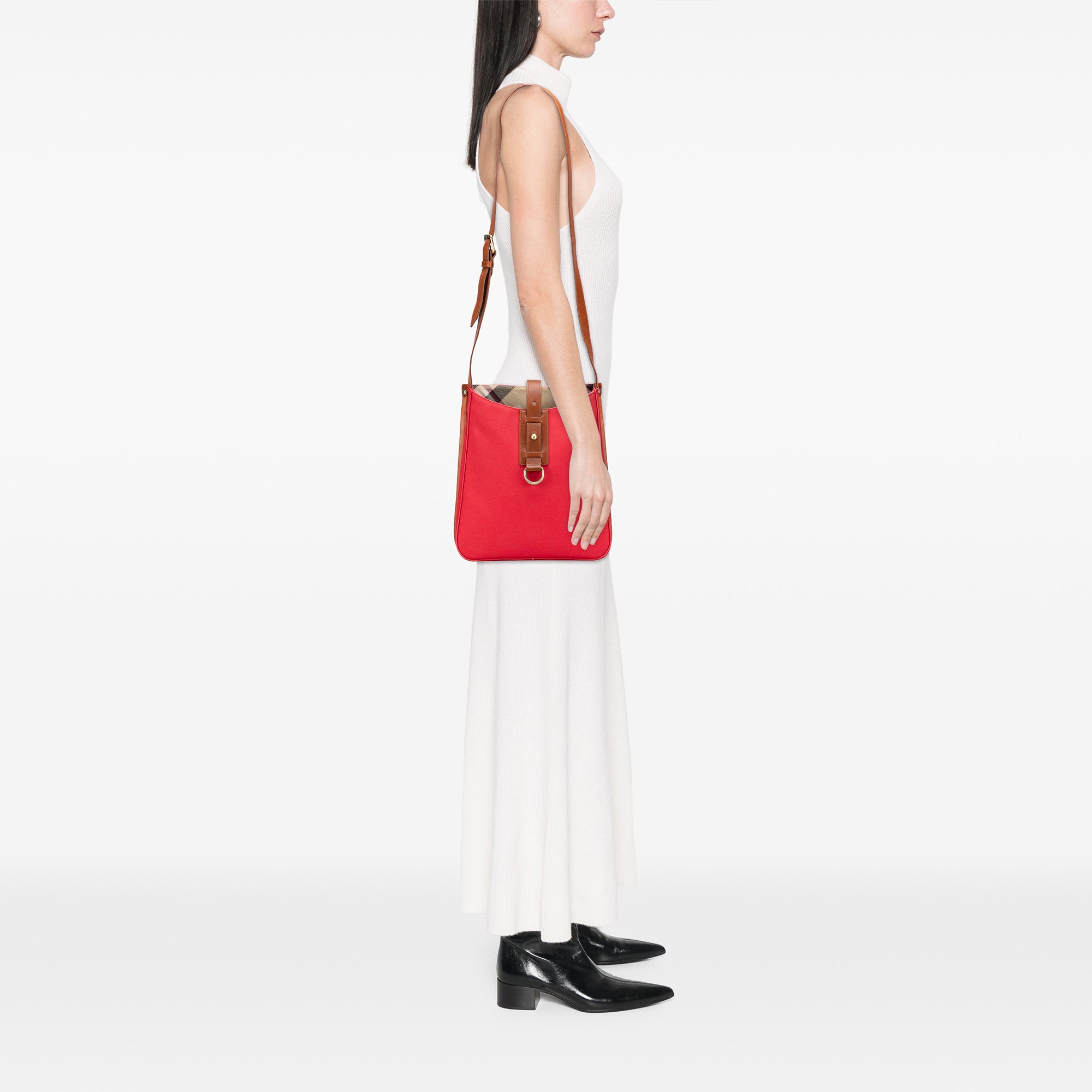 Supernova Check Trimmed Canvas Crossbody