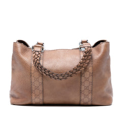 Guccissima Trimmed Leather Bamboo Libeccio Tote