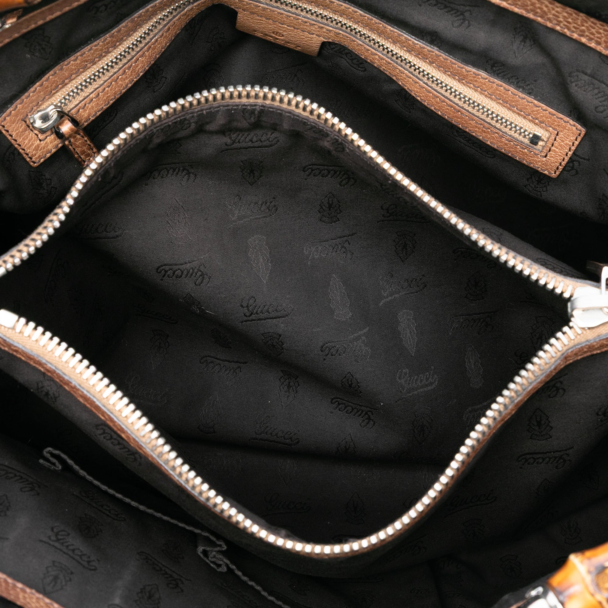 Guccissima Trimmed Leather Bamboo Libeccio Tote