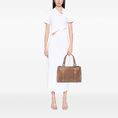 Guccissima Trimmed Leather Bamboo Libeccio Tote