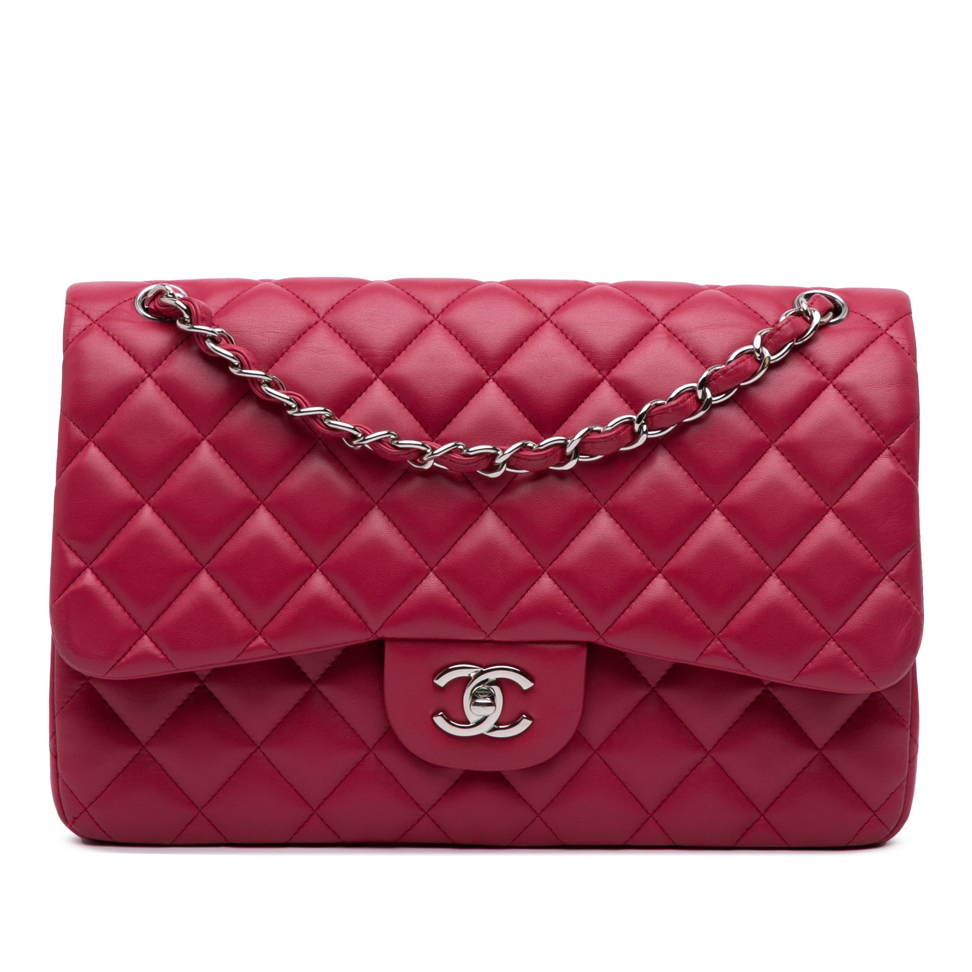 Jumbo Classic Lambskin Double Flap