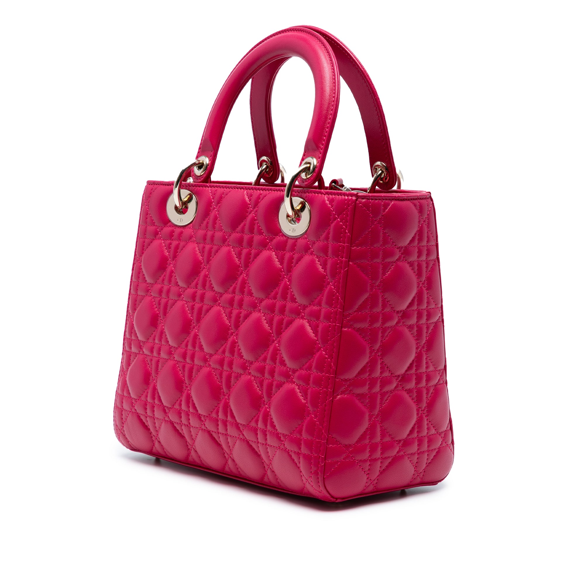 Medium Lambskin Cannage Lady Dior