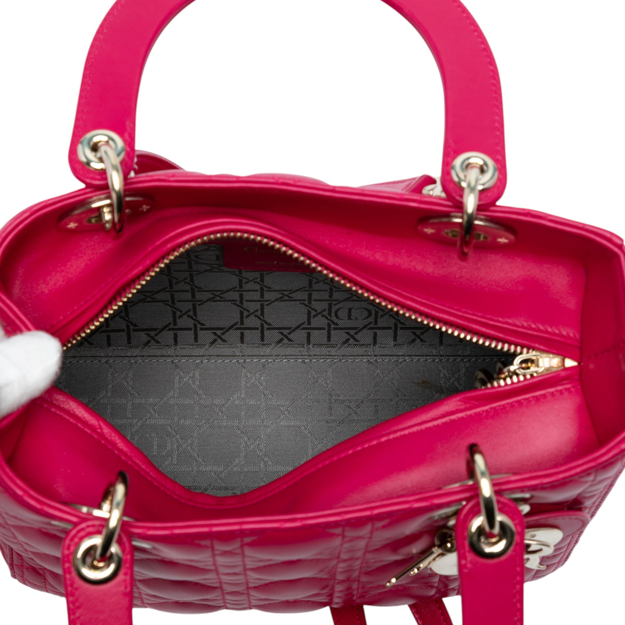 Medium Lambskin Cannage Lady Dior