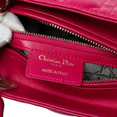 Medium Lambskin Cannage Lady Dior