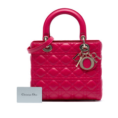 Medium Lambskin Cannage Lady Dior