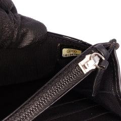 CC Quilted Patent Wallet On Chain