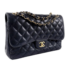 Jumbo Classic Caviar Double Flap