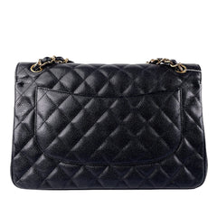 Jumbo Classic Caviar Double Flap