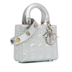 Small Metallic Grained Calfskin Cannage Lucky Badges My Lady Dior_1