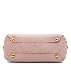 Small Calfskin and House Check Banner Satchel