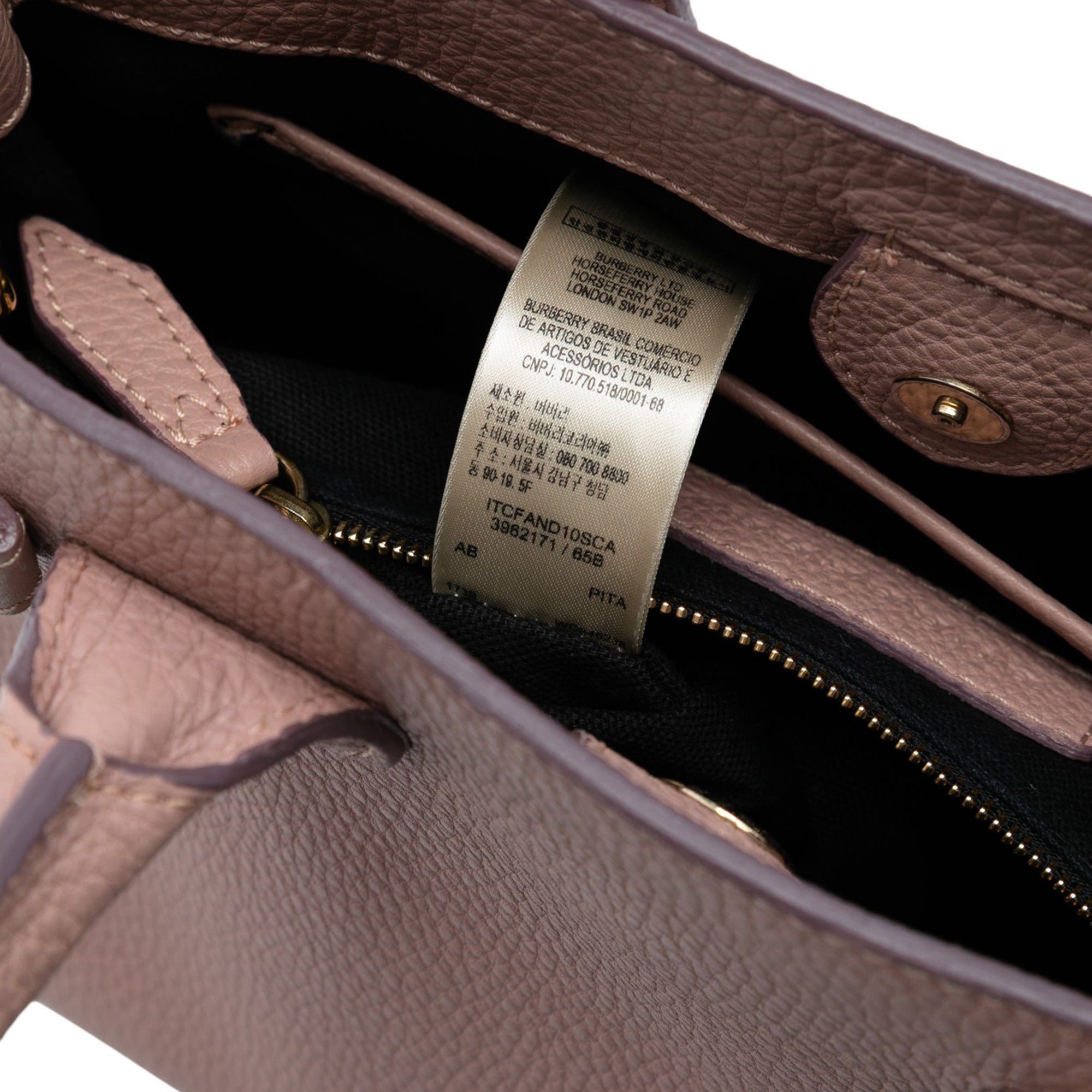 Small Calfskin and House Check Banner Satchel