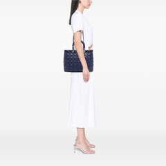 Large Lambskin Cannage Lady Dior