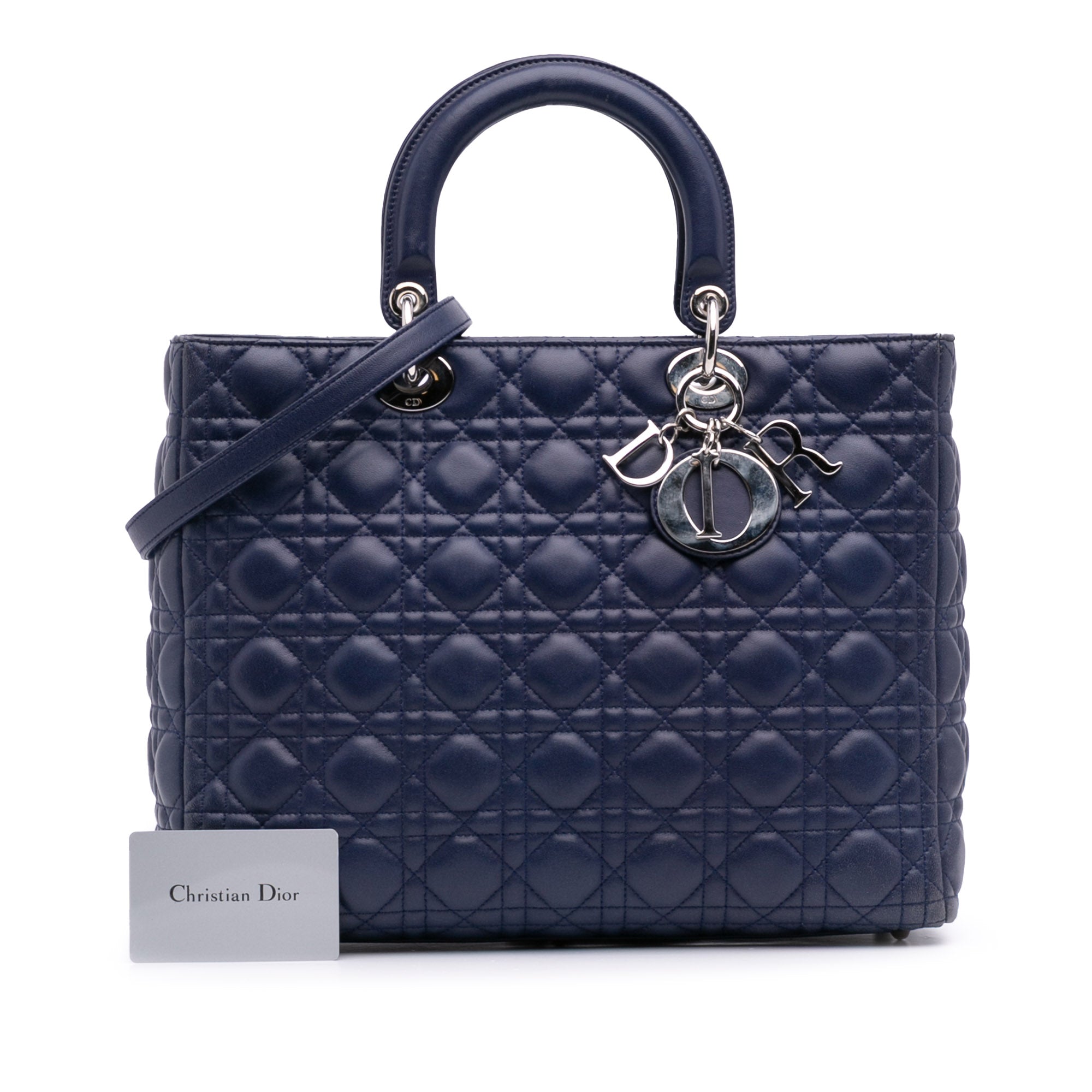 Large Lambskin Cannage Lady Dior