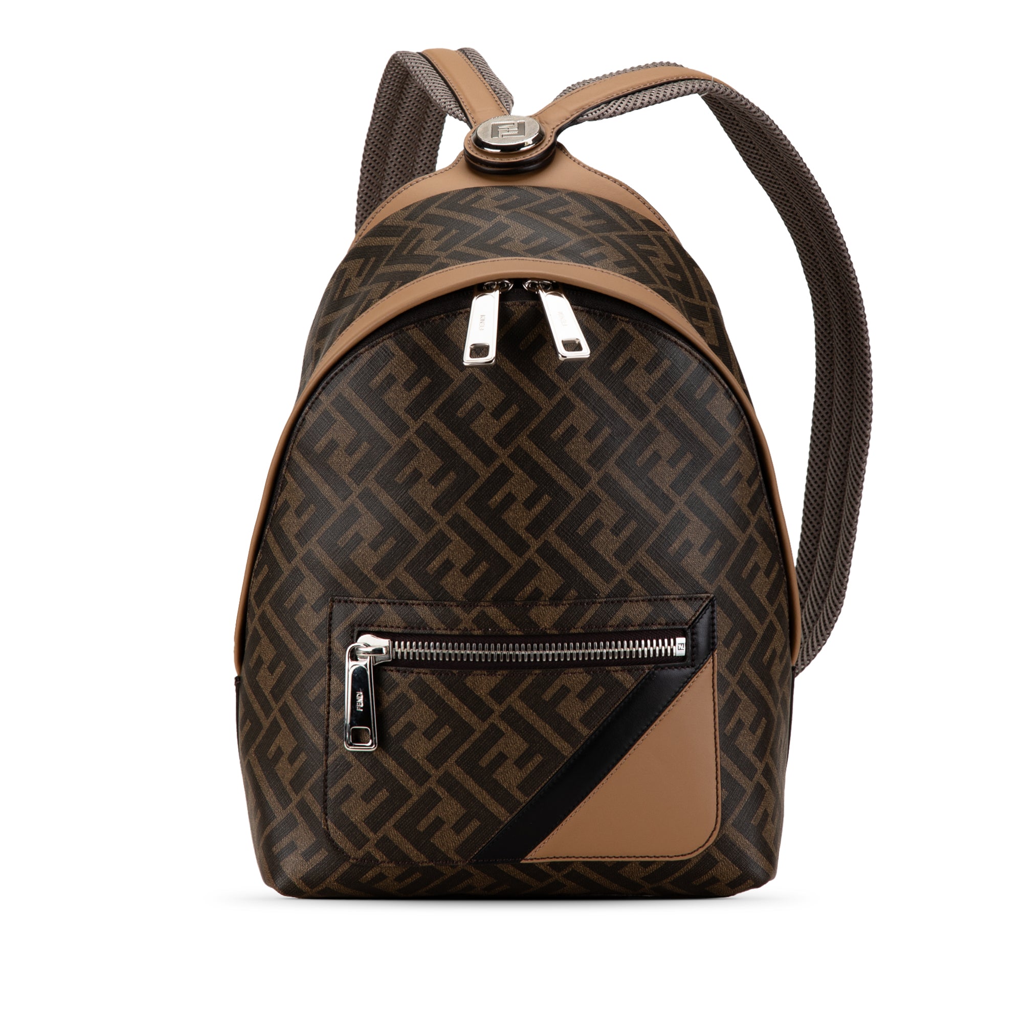 Small Zucca Coated Canvas Chiodo Diagonal Backpack