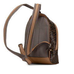 Small Zucca Coated Canvas Chiodo Diagonal Backpack