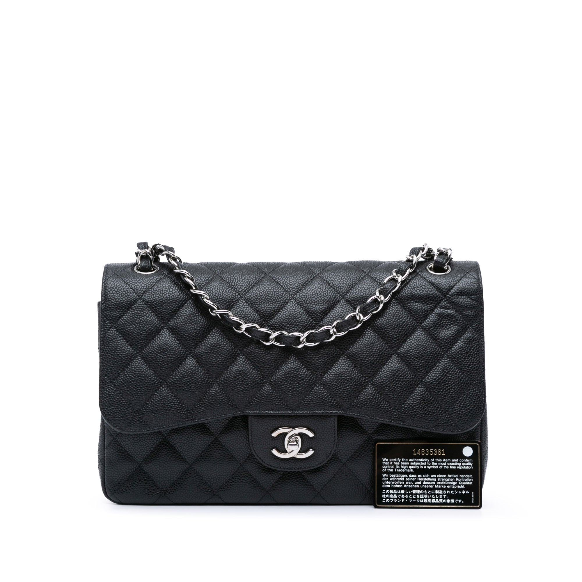 Jumbo Classic Caviar Double Flap