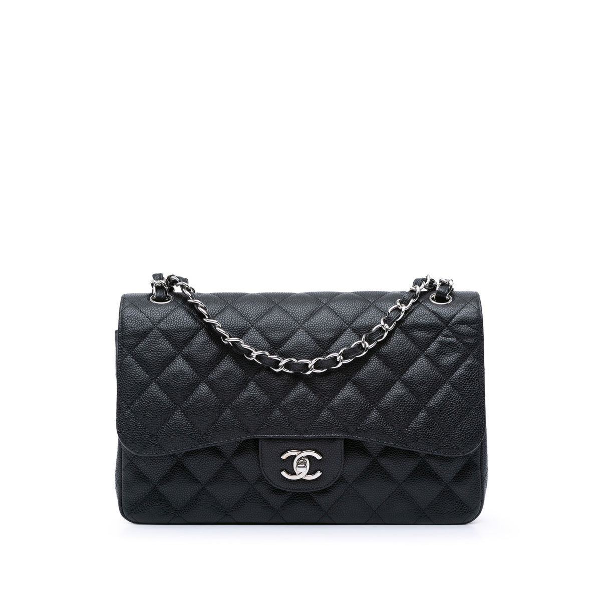 Jumbo Classic Caviar Double Flap
