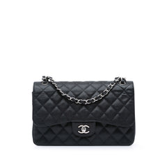 Jumbo Classic Caviar Double Flap