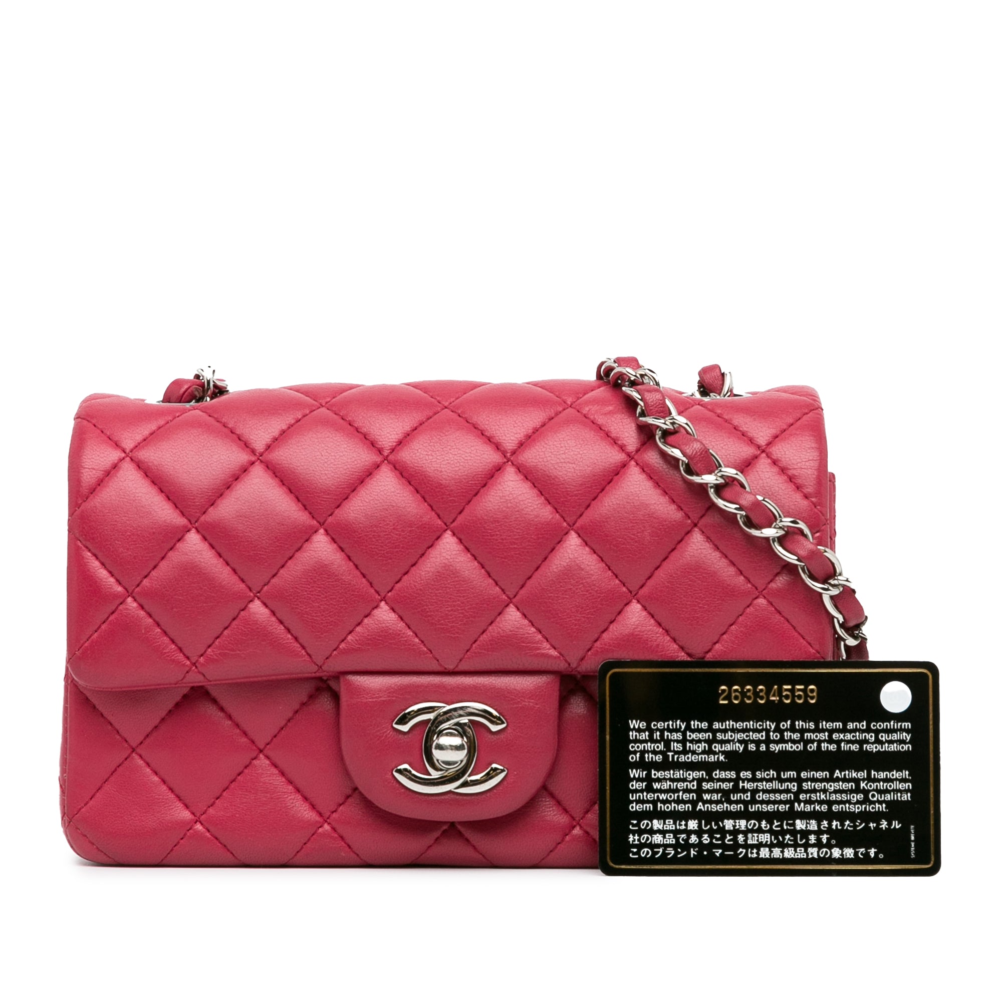 Mini Rectangular Classic Lambskin Single Flap_9