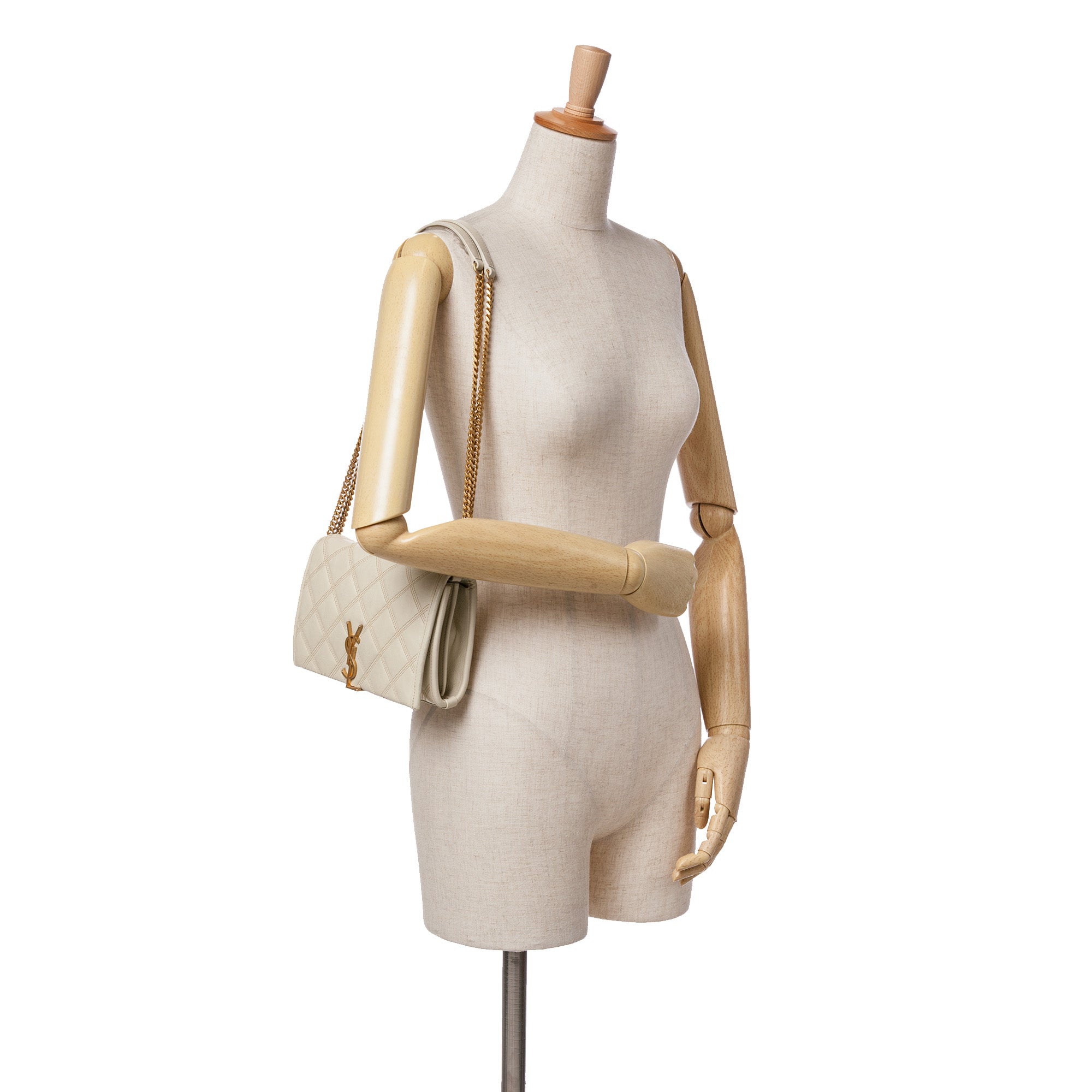 Quilted Lambskin Diamond Becky Chain Wallet