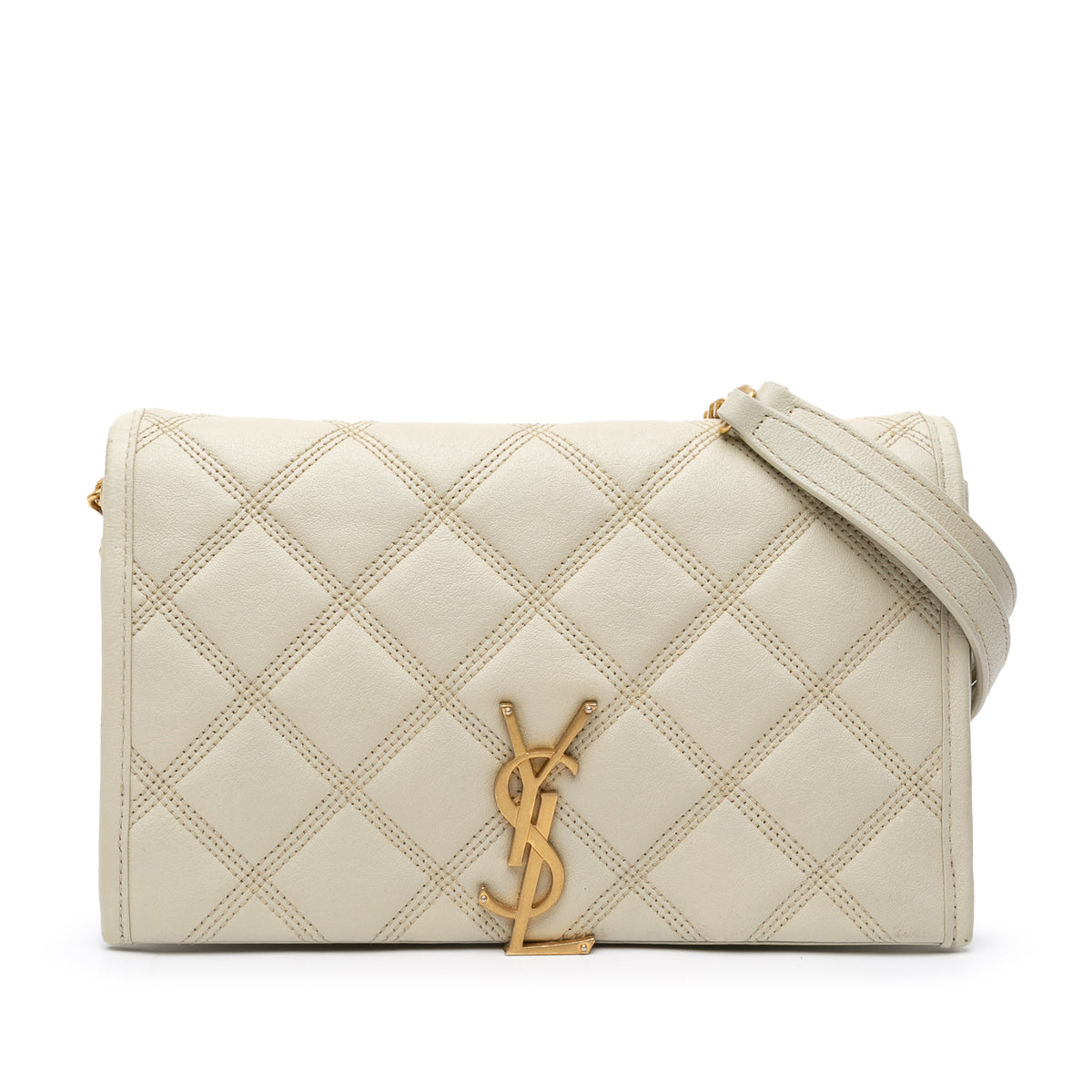 Quilted Lambskin Diamond Becky Chain Wallet