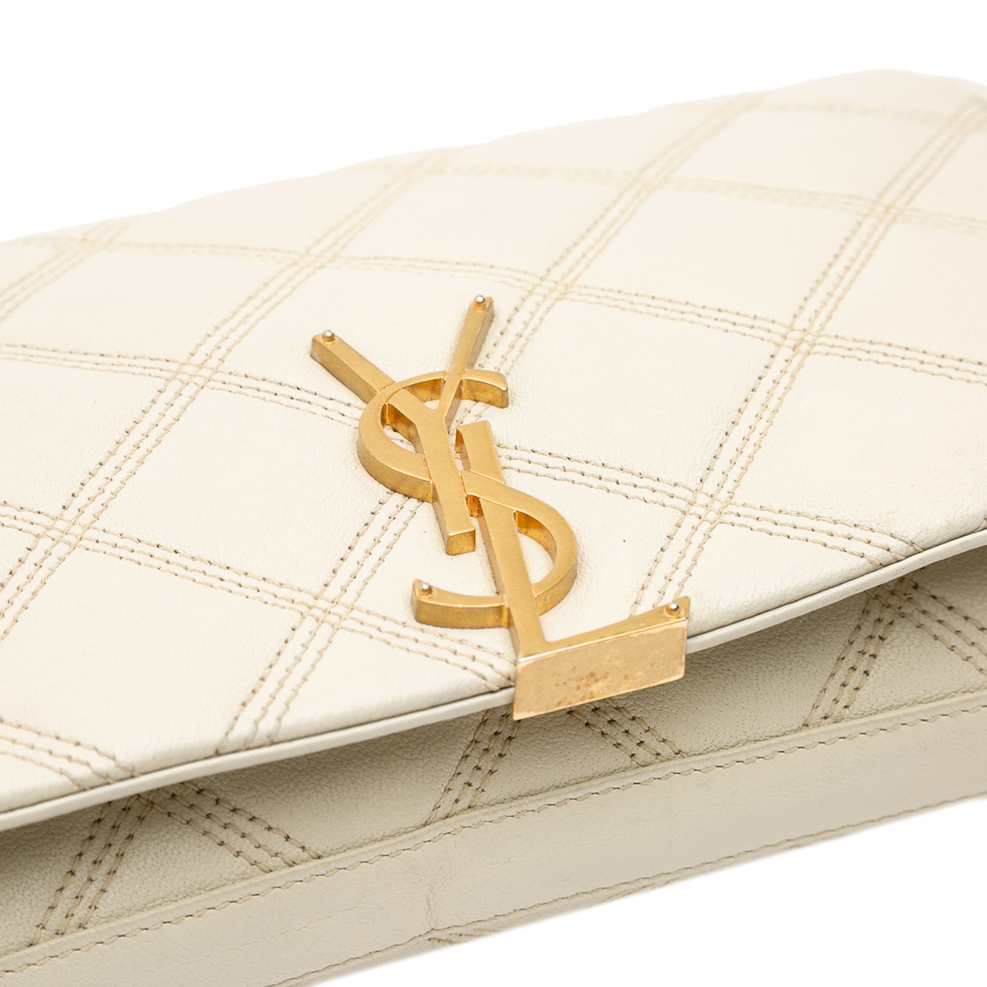 Quilted Lambskin Diamond Becky Chain Wallet