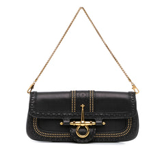 Leather Snaffle Bit Chain Shoulder Bag