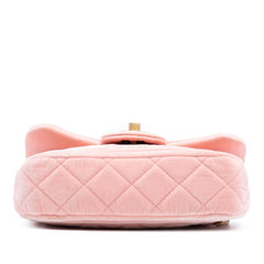 Mini Quilted Velvet Double Frame Flap