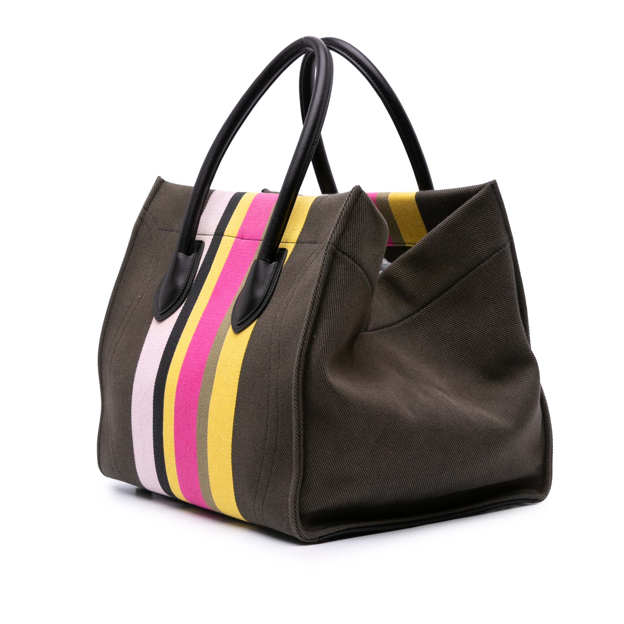 Medium Canvas Striped Phantom Luggage Tote
