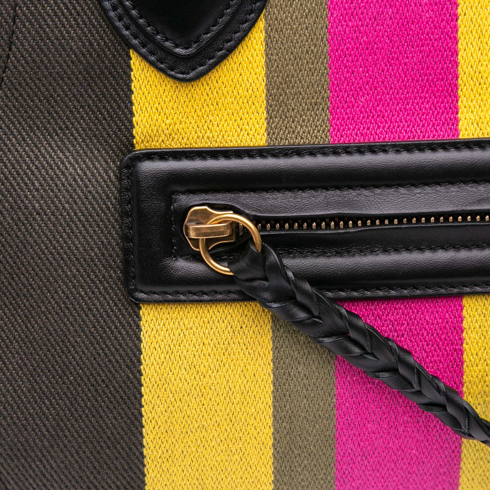 Medium Canvas Striped Phantom Luggage Tote